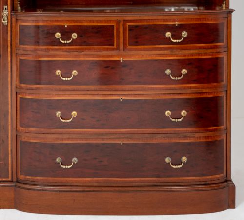 fig 1. Superb Quality Mahogany Combination Wardrobe