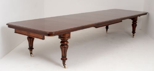 Superb Quality William IV Mahogany 5 Leaf Extending Dining Table