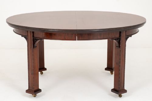 fig 1. Mahogany Oval Extending Dining Table