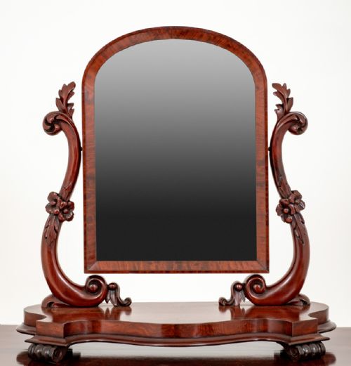 Victorian Mahogany  Carved Dressing Mirror.
