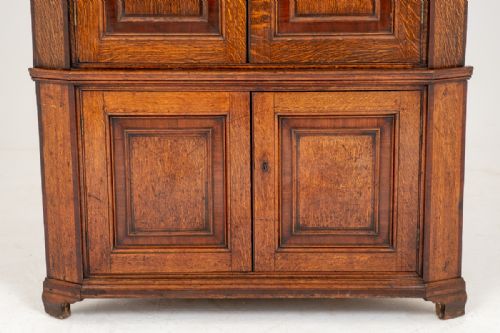 fig 1. Oak Georgian Corner Cabinet