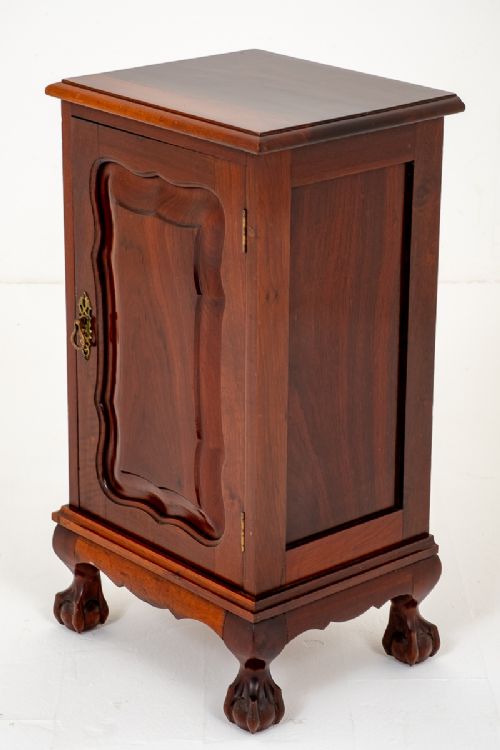 Mahogany Bedside Cabinet with Chippendale Influences