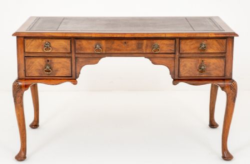 Pretty Walnut Queen Anne Style Writing Table