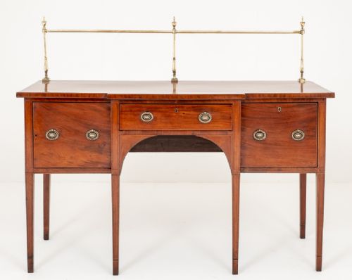 Georgian Mahogany Sideboard of Breakfront Form