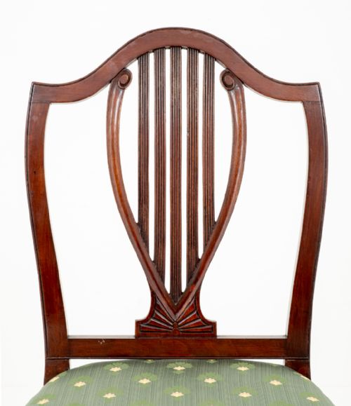 fig 1. Set of 8 Mahogany Hepplewhite Style Dining Chairs