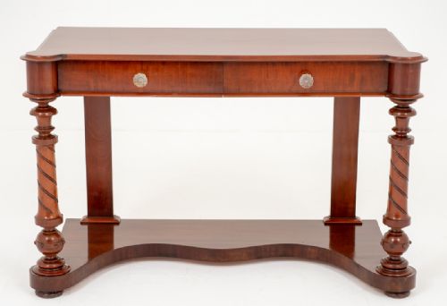 Mahogany 2 Drawer Side Table