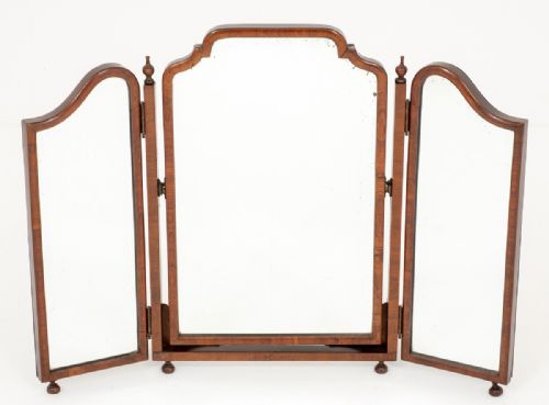Walnut Triple Dressing Mirror