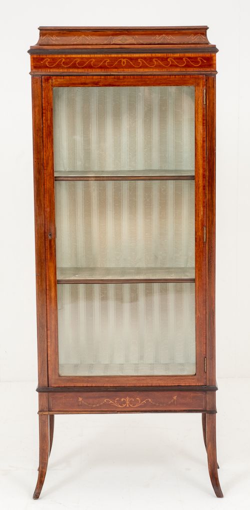 Very Pretty Sheraton Revival Mahogany Display Cabinet.