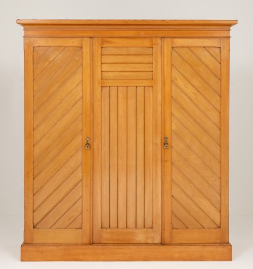 Victorian Arts and Crafts Ash Wardrobe