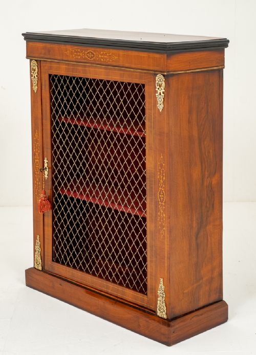 Pretty Victorian Walnut Pier Cabinet