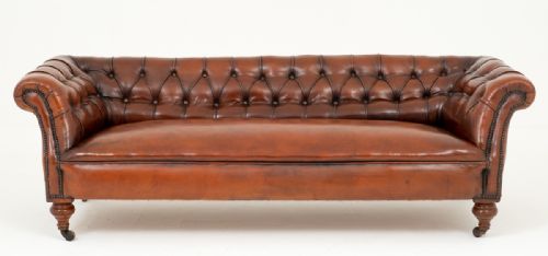 Superb Victorian Deep Buttoned Leather Chesterfield