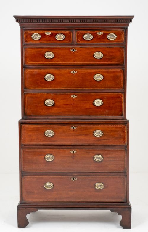 Georgian Mahogany Chest on Chest