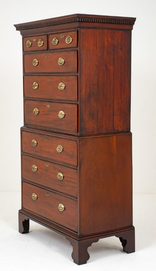 fig 1. Georgian Mahogany Chest on Chest