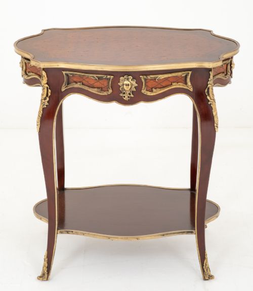 MAHOGANY FRENCH OCCASIONAL TABLE - ADDITIONAL PHOTO 3