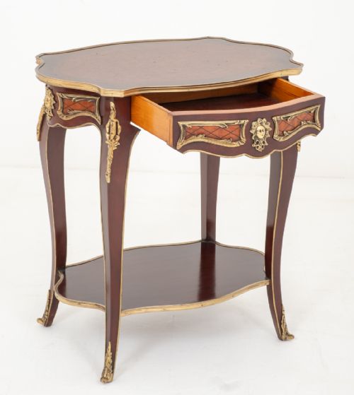 MAHOGANY FRENCH OCCASIONAL TABLE - ADDITIONAL PHOTO 6