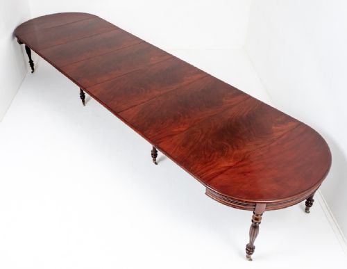 Superb 8 Legged Mahogany Oval Extending Dining Table