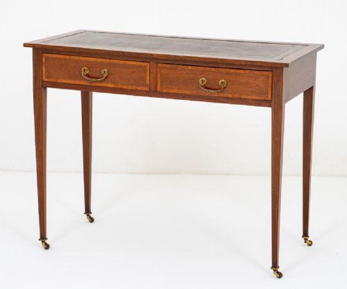 Sheraton Revival Mahogany 2 Drawer Writing Table