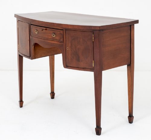 REGENCY MAHOGANY BOW SIDEBOARD