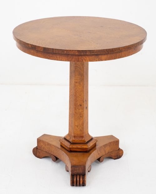 William IV Style Burr Oak Occasional Table