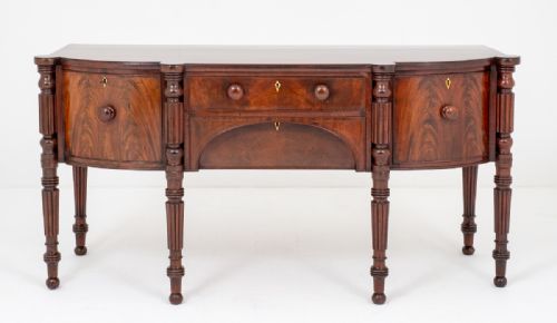 Excellent Quality Regency Mahogany Shaped Sideboard