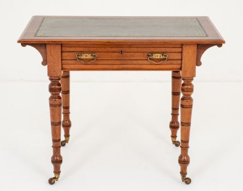 LATE VICTORIAN WALNUT WRITING TABLE - ADDITIONAL PHOTO 3
