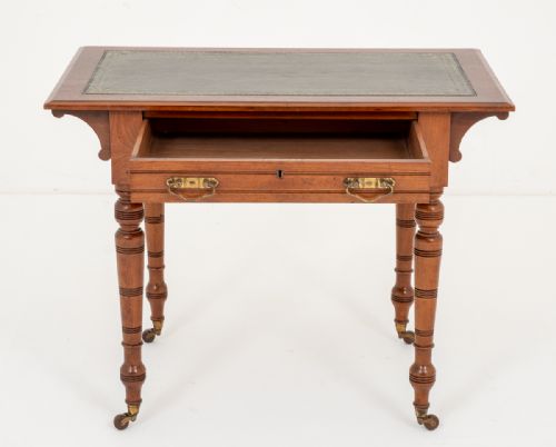 LATE VICTORIAN WALNUT WRITING TABLE - ADDITIONAL PHOTO 1
