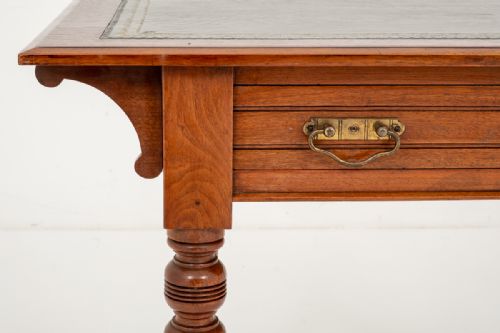 LATE VICTORIAN WALNUT WRITING TABLE - ADDITIONAL PHOTO 2