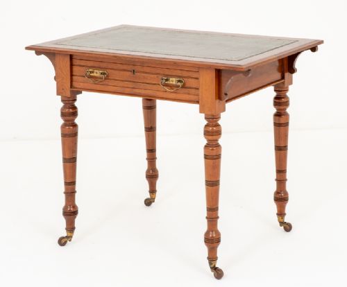 LATE VICTORIAN WALNUT WRITING TABLE