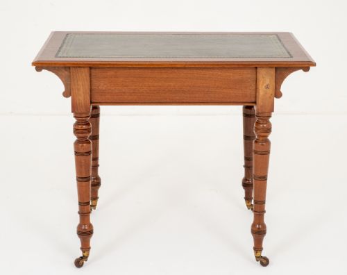 LATE VICTORIAN WALNUT WRITING TABLE - ADDITIONAL PHOTO 4