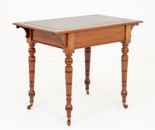 LATE VICTORIAN WALNUT WRITING TABLE - ADDITIONAL PHOTO 5