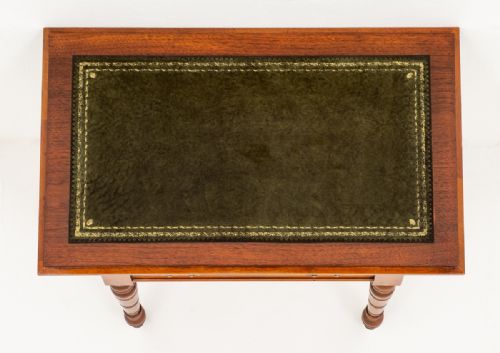 LATE VICTORIAN WALNUT WRITING TABLE - ADDITIONAL PHOTO 6