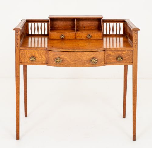 Interesting Oak Arts and Crafts Writing Table