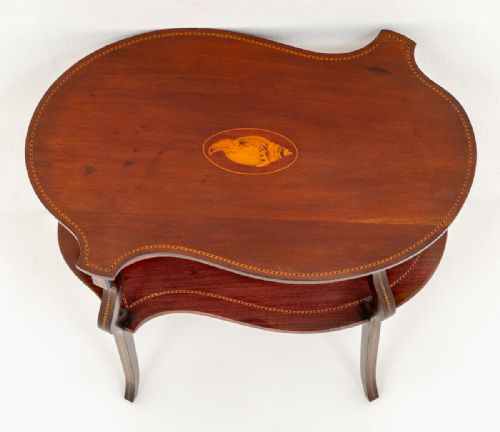SHERATON REVIVAL MAHOGANY SHAPED OCCASIONAL TABLE - ADDITIONAL PHOTO 6