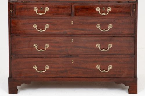 fig 1. Georgian Mahogany Bureau Bookcase