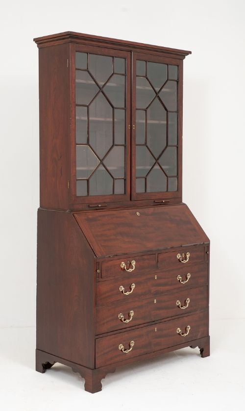 Georgian Mahogany Bureau Bookcase