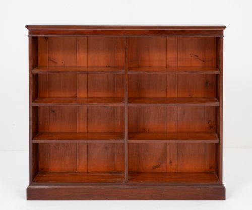 Victorian Mahogany Double Open Bookcase