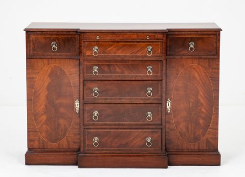 Regency Style Mahogany Breakfront Sideboard