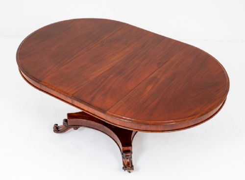 Victorian Mahogany Circular Extending Dining Table