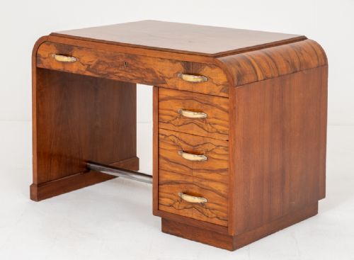 Very Stylish Art Deco Walnut Desk