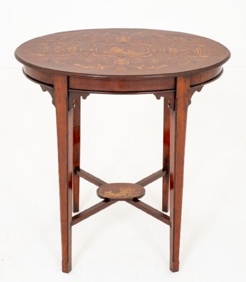 Pretty Mahogany Inlaid Occasional Table