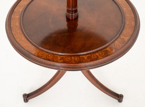 PRETTY MAHOGANY REGENCY STYLE 2 TIER OCCASIONAL TABLE - ADDITIONAL PHOTO 3