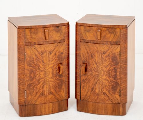 Pair of Art Deco Bedside Cabinets