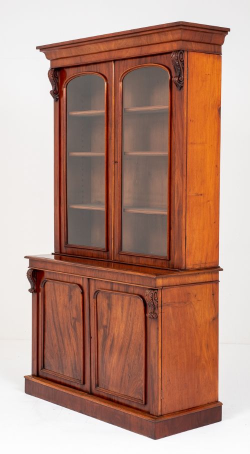 Victorian Mahogany 2 Door Library Bookcase
