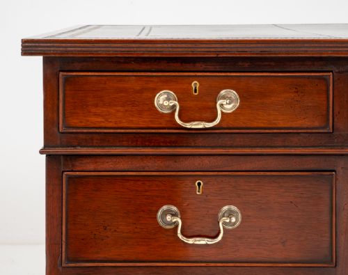 fig 1. Victorian Mahogany pedestal Desk.