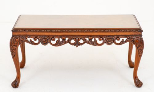 Queen Anne Style Carved Coffee Table