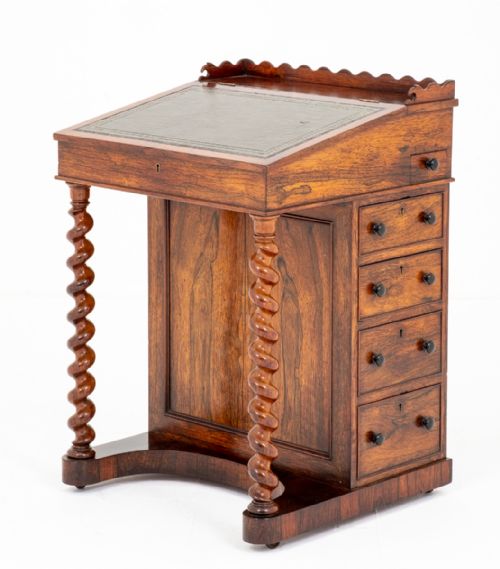 Mid Victorian Rosewood Davenport