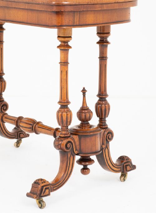 fig 1. Victorian Burr Walnut Card Table