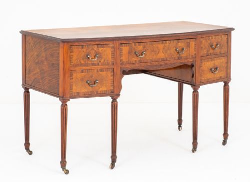 Pretty Walnut Bow Fronted Sideboard