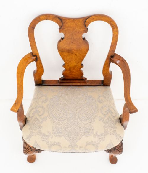 WALNUT QUEEN ANNE STYLE CHILDS CHAIR - ADDITIONAL PHOTO 8