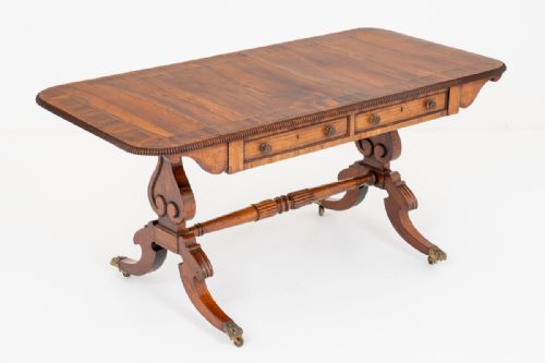 Superb Regency Rosewood Library Table